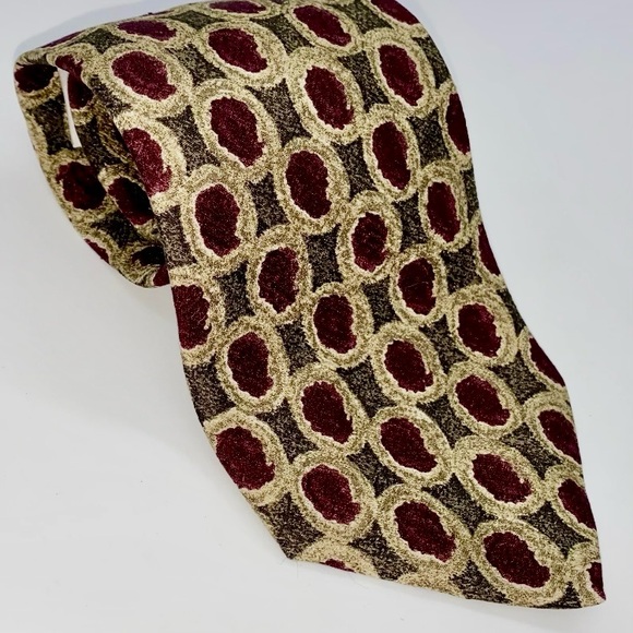 Lamberti Men’s Multicolor 100% Silk Necktie Handmade In Italy 58 x 3.75 inches - Picture 4 of 7